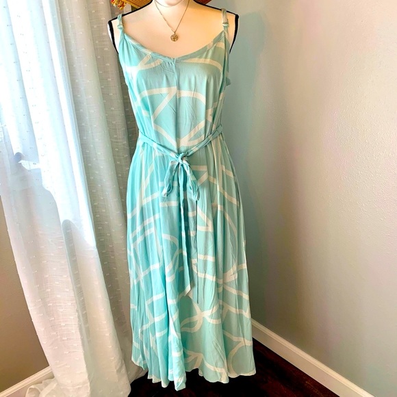 Torrid Midi Dress! Light Blue! NWT! Size 00X - Picture 2 of 7